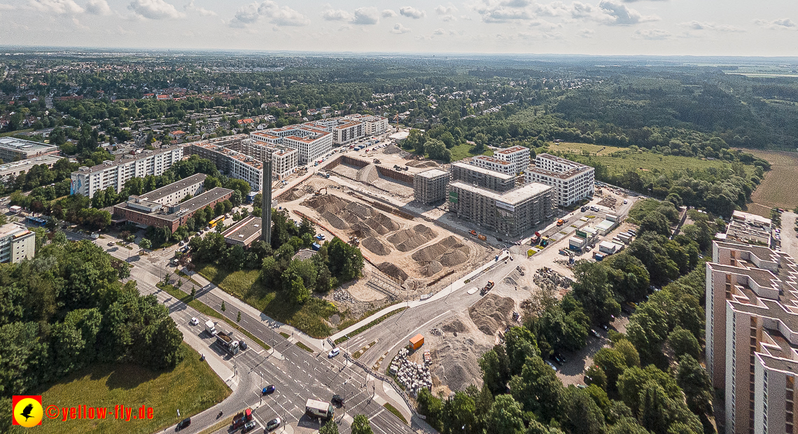 07.06.2023 - Aktuelle Luftbilder aus dem Alexisquartier und Pandion Verde in Neuperlach in München